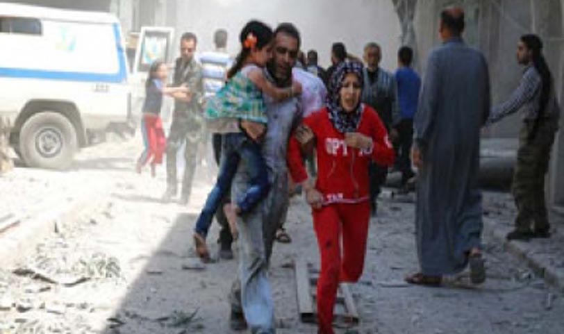 Aleppo, Syria air strikes again
