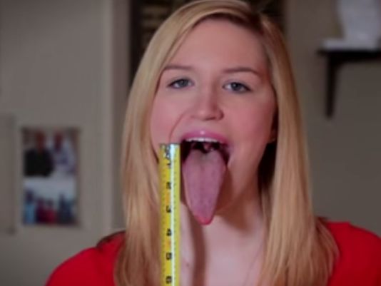The world's tallest tongue (video)