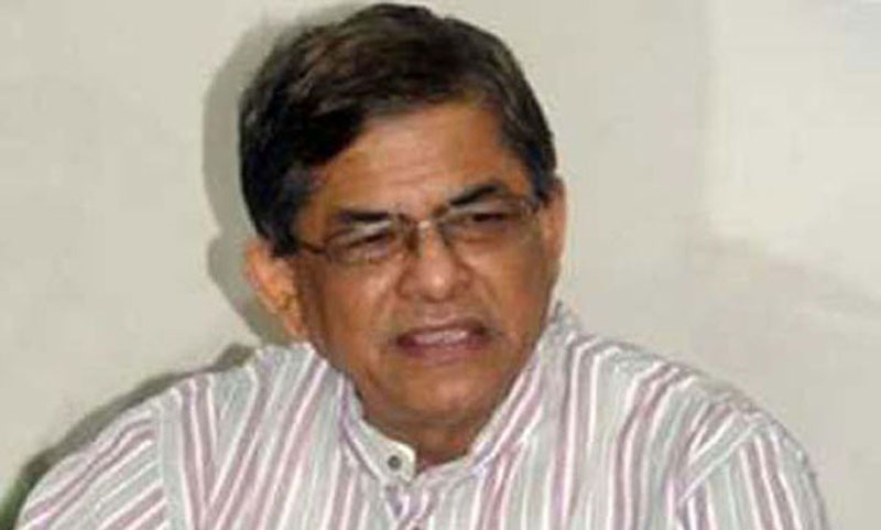 Fakhrul mourning the death of the BNP leader Nazmul Chowdhury