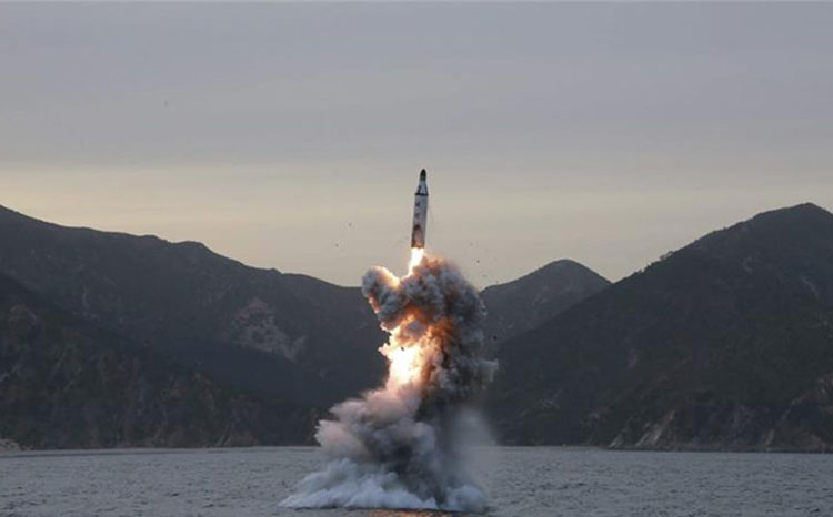 North Korea's missile at Japan's maritime boundary