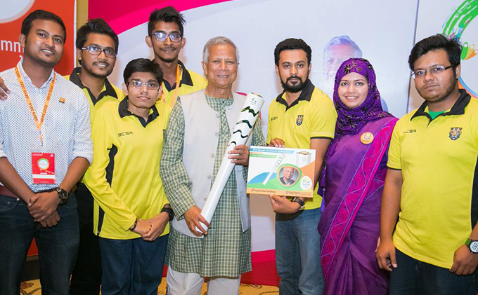 Dr.Yunus was drenched by cricket fans love