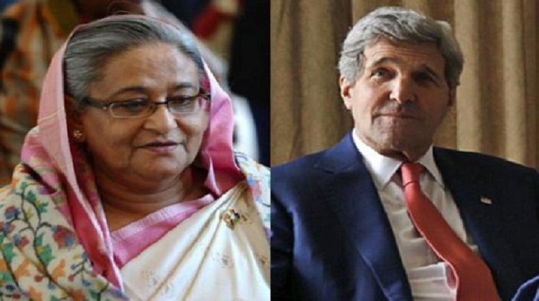 John Kerry's meeting with Prime Minister Sheikh Hasina on Monday