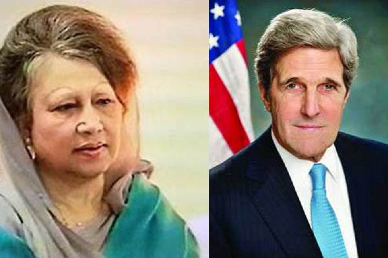 Khaleda will hold talks with John Kerry