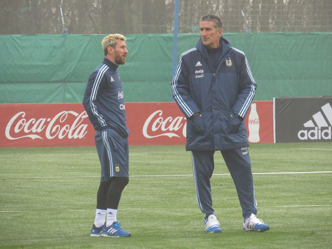 Argentina's Messi practice