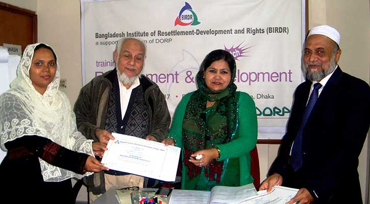 Trainees certificates rehabilitation and development