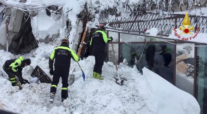 Italy snow storm devastated hotel,6 rescued