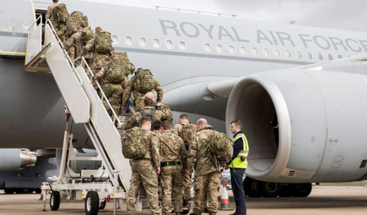 British troops to prevent the invasion of Russia in Estonia