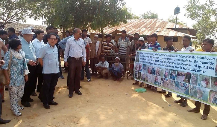 Myanmar delegation visited Rohingya slum