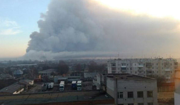 Armory explosion in Ukraine