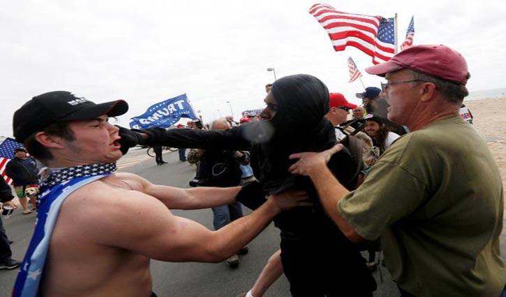 Clashes between supporters and opponents of Trump