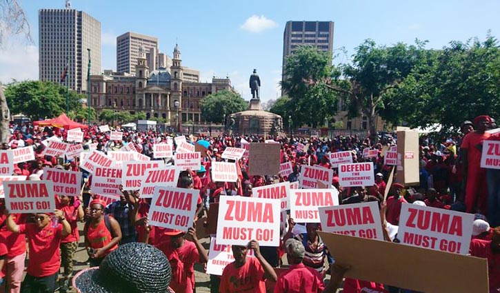Pretoria clamoring anti-Zuma protests