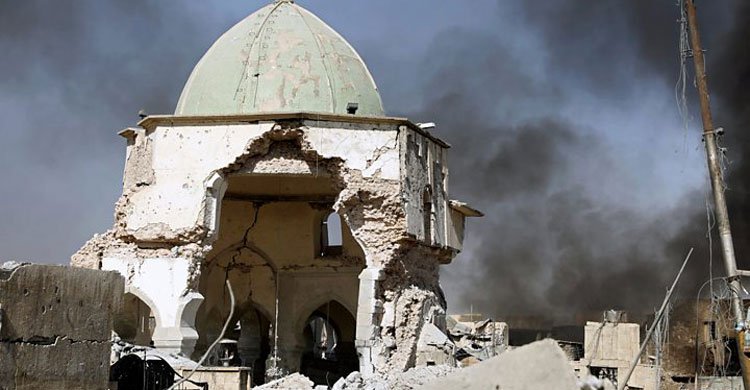 The Iraqi army has restored the Nuri Mosque