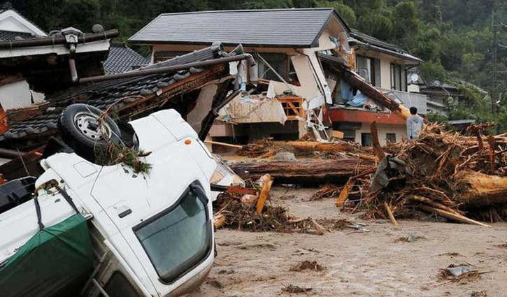 Japan's heavy rainfall, disappeared 11