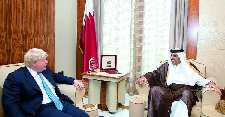 UK foreign minister meeting with Qatar's Amir