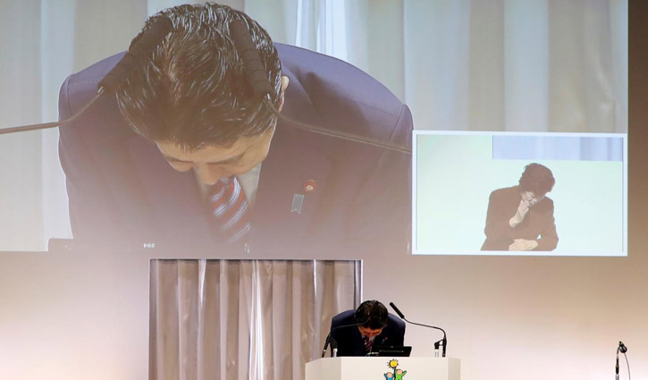 Japan's Prime Minister asked for forgiveness
