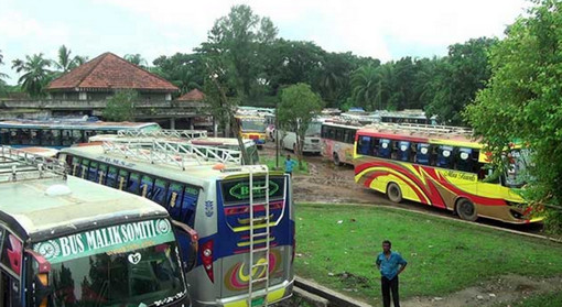 ভোলায় অনির্দিষ্টকালের বাস ধর্মঘট
