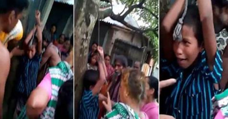 কুষ্টিয়া মোবাইল চুরির অপবাদে গাছে বেঁধে ২ শিশুকে নির্যাতন