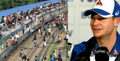 ট্রেনের বগী ভর্তি; ছাদেও যাত্রী; অবাক হয়ে যা বললেন স্মিথ