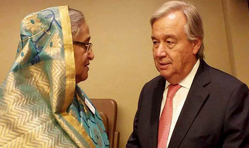 প্রধানমন্ত্রীকে জাতিসংঘ মহাসচিবের ফোন