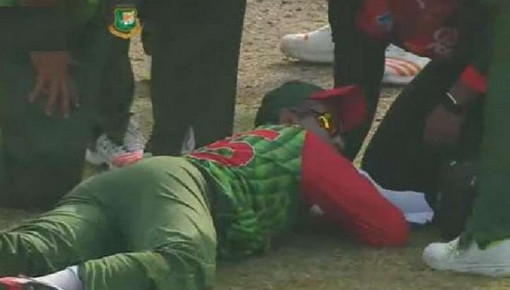 চোট পেয়ে মাঠ ছাড়লেন সাকিব