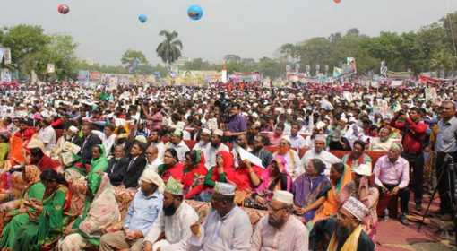 সোহরাওয়ার্দী উদ্যানে জাপা’র মহাসমাবেশে মানুষের ঢল