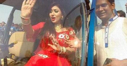 অপু বিশ্বাসের অভিবাদনে ১০ হাজার জামাইবরণ
