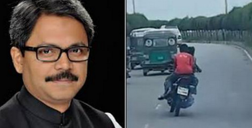 বেপরোয়া গতিতে চালানো বাইক আটকালেন প্রতিমন্ত্রী (ভিডিও)