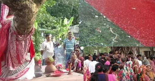 গোপালগঞ্জে পুকুর থেকে দিনরাত বের হচ্ছে রক্ত পানি, এক নজর দেখতে উৎসুক জনতার ঢল
