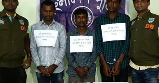 অস্ত্রসহ ডাকাত দলের তিন সদস্য গ্রেপ্তার