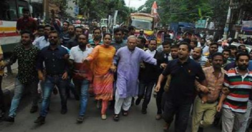 রায়ের প্রতিবাদে রাজধানীতে রিজভীর নেতৃত্বে ঝটিকা মিছিল